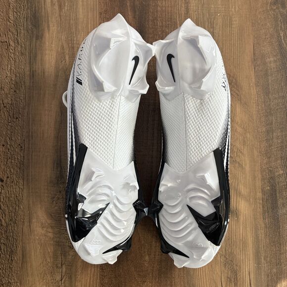 Nike Vapor Edge Speed 360 White Black Men Size 12.5 Football Cleats CD0082-100 main image 5